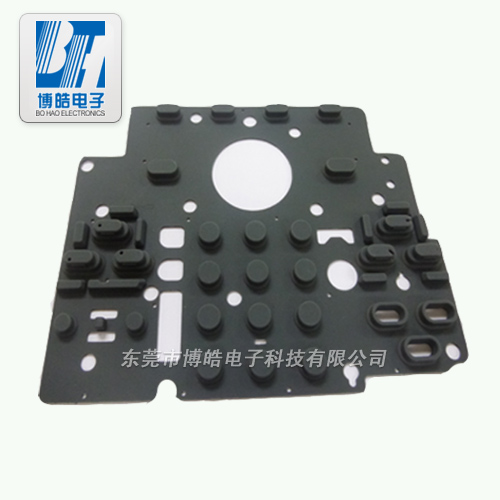 設(shè)備中控臺(tái)內(nèi)置硅膠按鍵采用黑粒導(dǎo)電